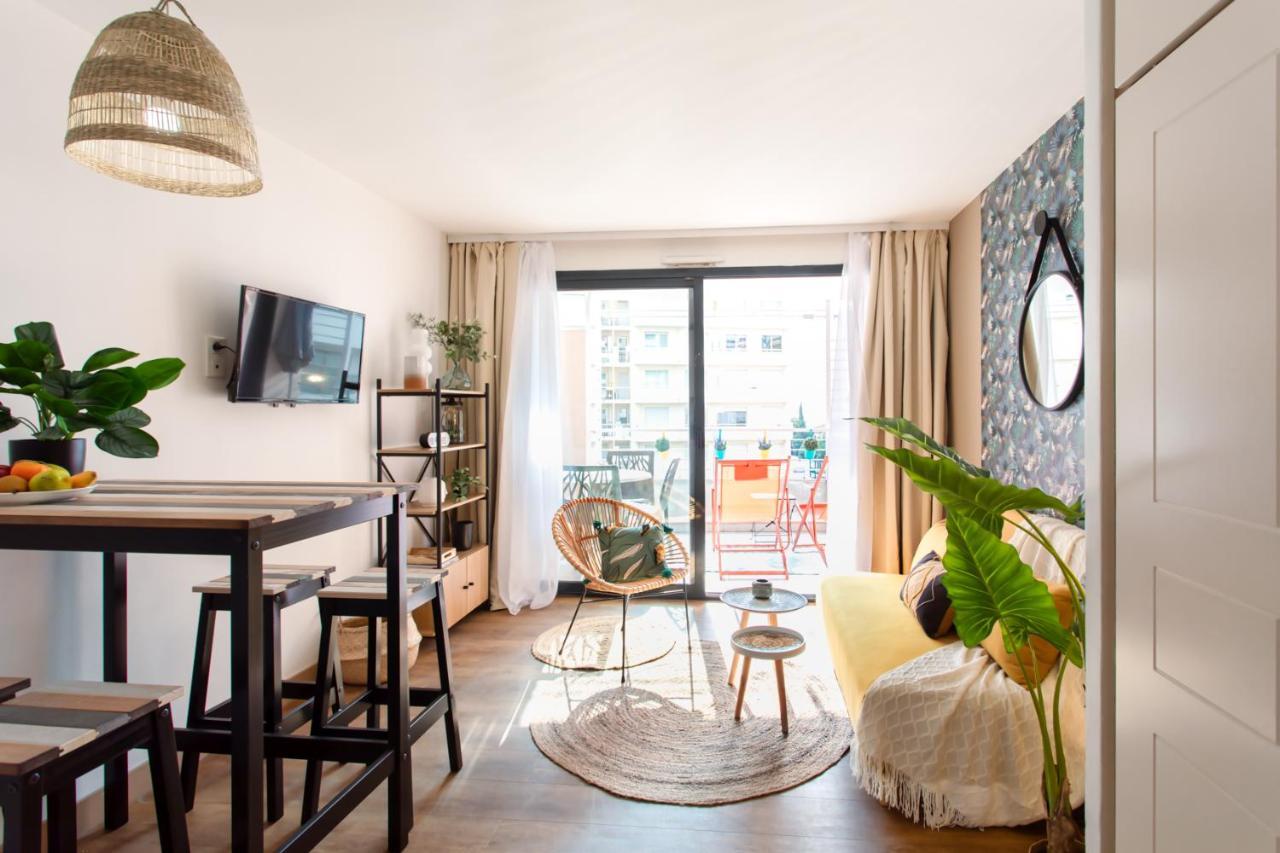 C1 Clemenceau Pool Balcony Bath Ac 2Mins Walk To Sand Beach Κάννες Εξωτερικό φωτογραφία