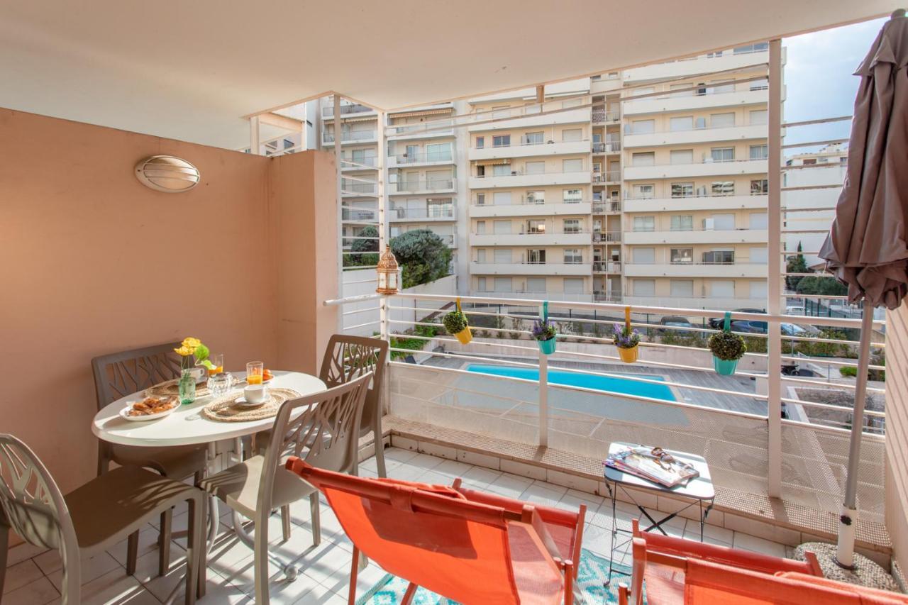 C1 Clemenceau Pool Balcony Bath Ac 2Mins Walk To Sand Beach Κάννες Εξωτερικό φωτογραφία